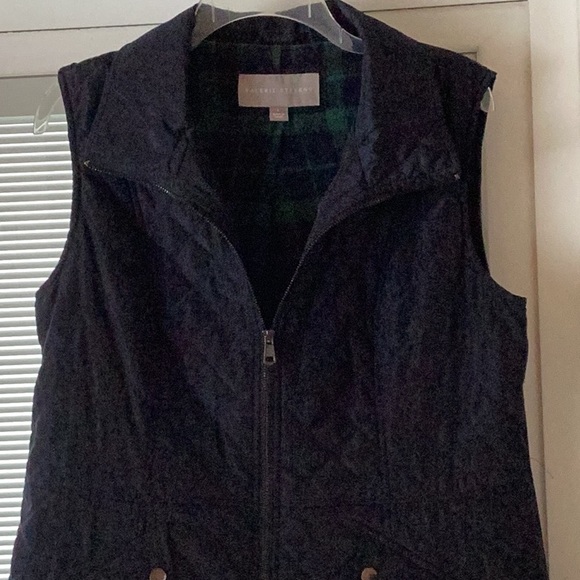 Valerie Stevens Jackets & Blazers - Navy Blue Quilted Vest